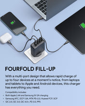 Load image into Gallery viewer, Aukey PA-B7S 4 Port 100W PD Super Fast Charging Wall Charger
