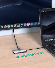 Load image into Gallery viewer, Aukey CB-C85 USB C Hub 8-in-1 with 4K HDMI, USB 2.0. USB 3.0, 100W PD Charging, SD&amp;Micro SD Card Reader
