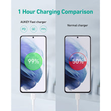 Load image into Gallery viewer, AUKEY PA-R1A Minima PD 25W / PA-R1P Swift 30W Nano Wall Charger with PPS Samsung Super Fast Charging 2.0 S23 Ultra iP 15
