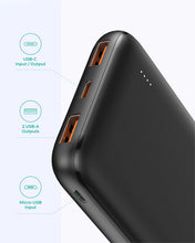 Load image into Gallery viewer, Aukey PB-N73/PB-N73S/PB-N73C Ultra Thin Portable Charger 10000mAH 3-Port USB C PD 12W / 18W Fast Charge Power Bank
