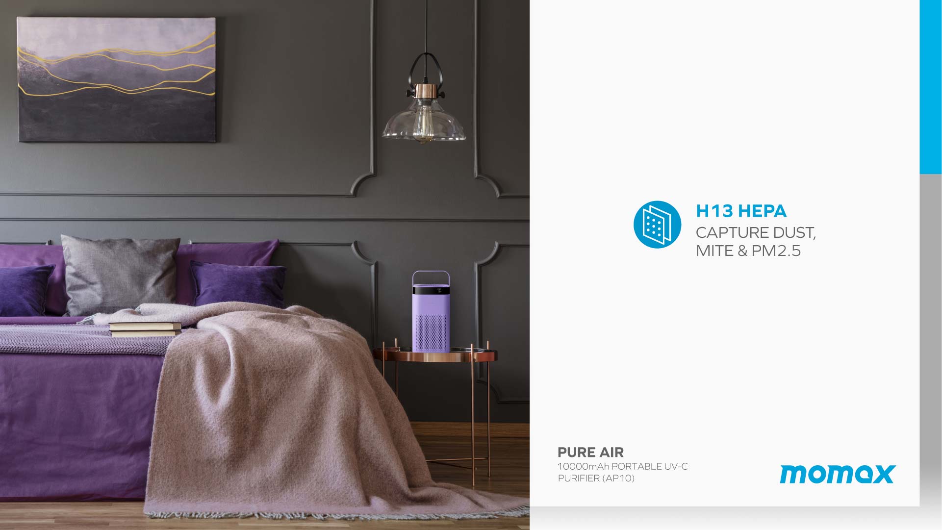 MOMAX AP10 Pure Air Portable UV-C Purifier With Free Filter