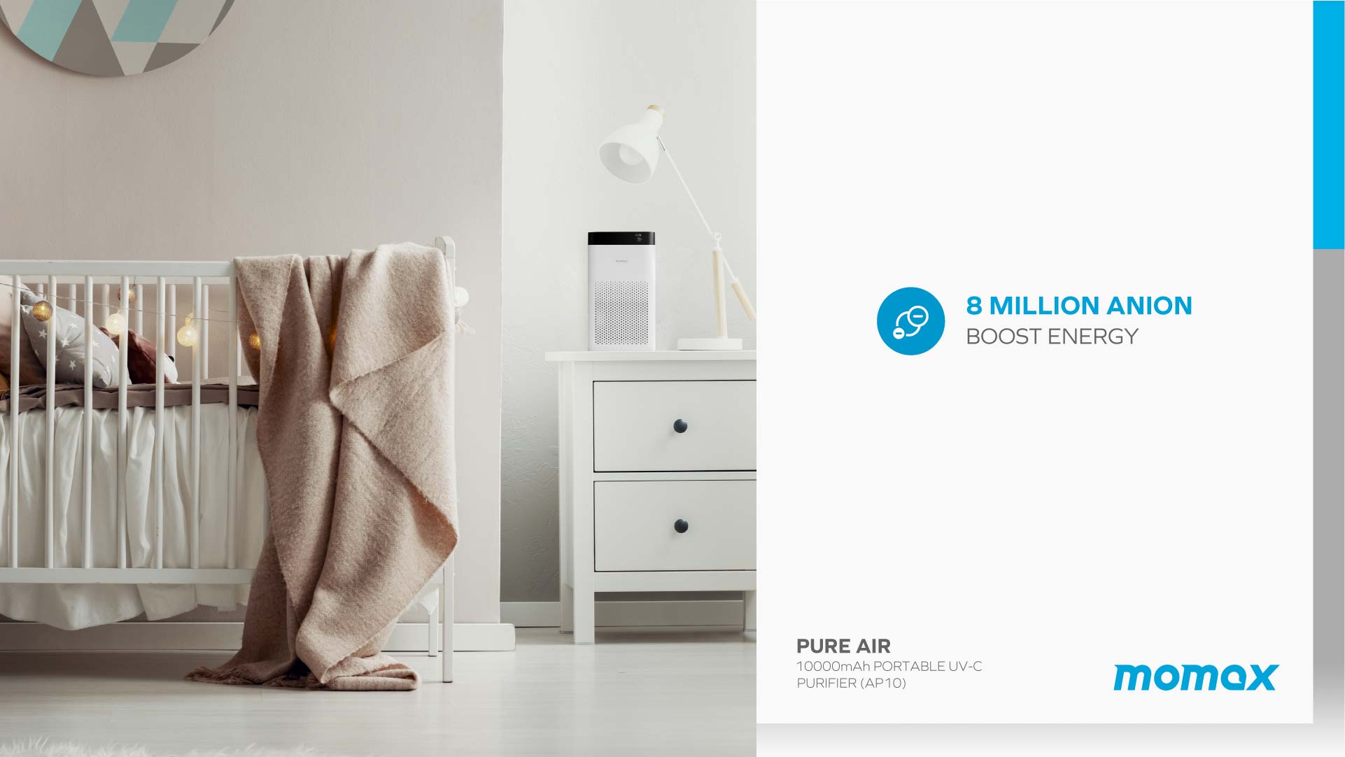 MOMAX AP10 Pure Air Portable UV-C Purifier With Free Filter