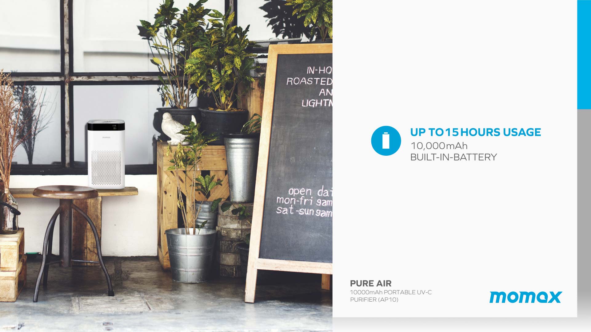 MOMAX AP10 Pure Air Portable UV-C Purifier With Free Filter