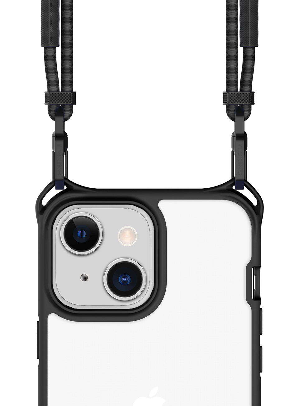 ITSKINS Hybrid Sling for iPhone 13 - Black and Transparent