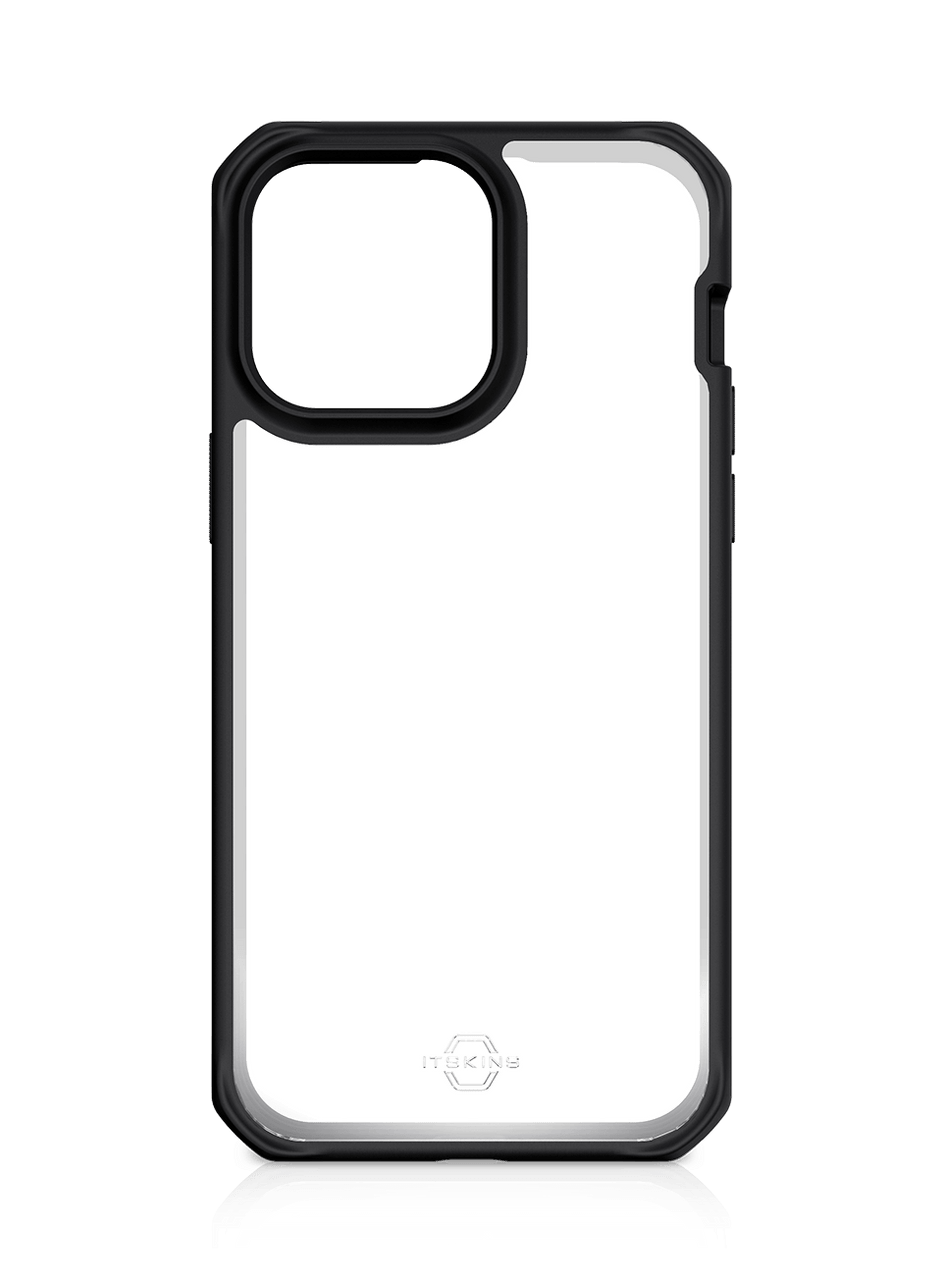 ITSKINS Hybrid R Solid for iPhone 14 / 14 Pro / 14 Plus - Black and Transparent