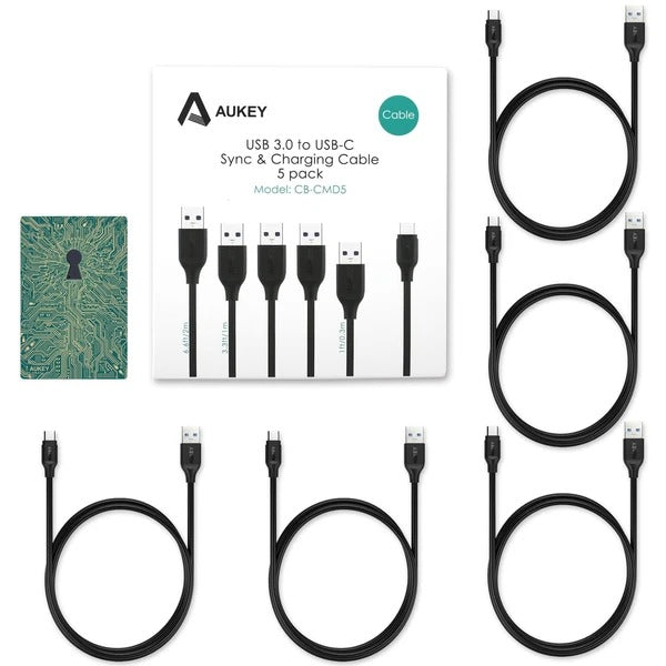 Aukey CB-CMD5 5 in 1 USB 3.0 to USB C Pack
