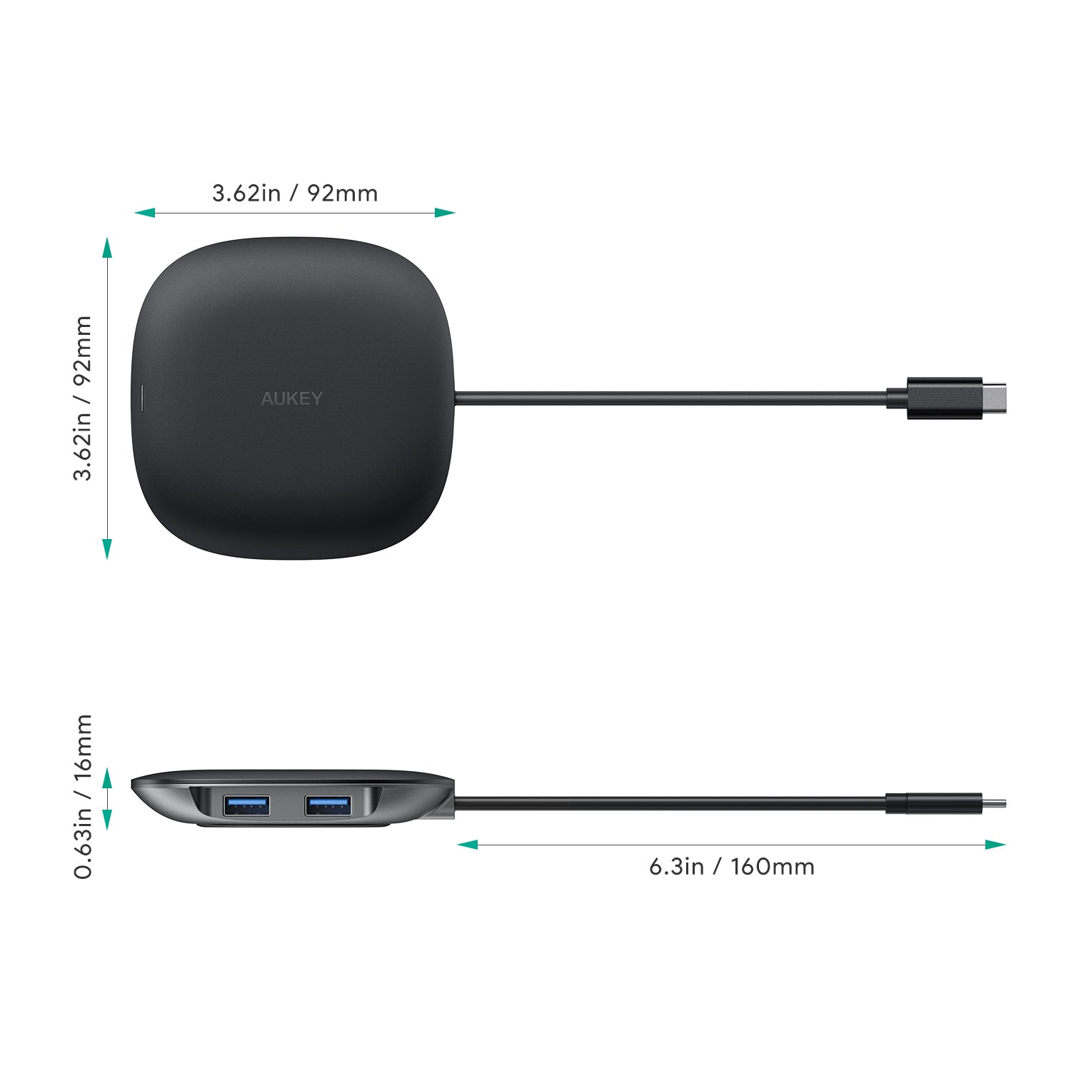 Aukey CB-C70 5-in-1 Unity Wireless Charging USB-C Hub