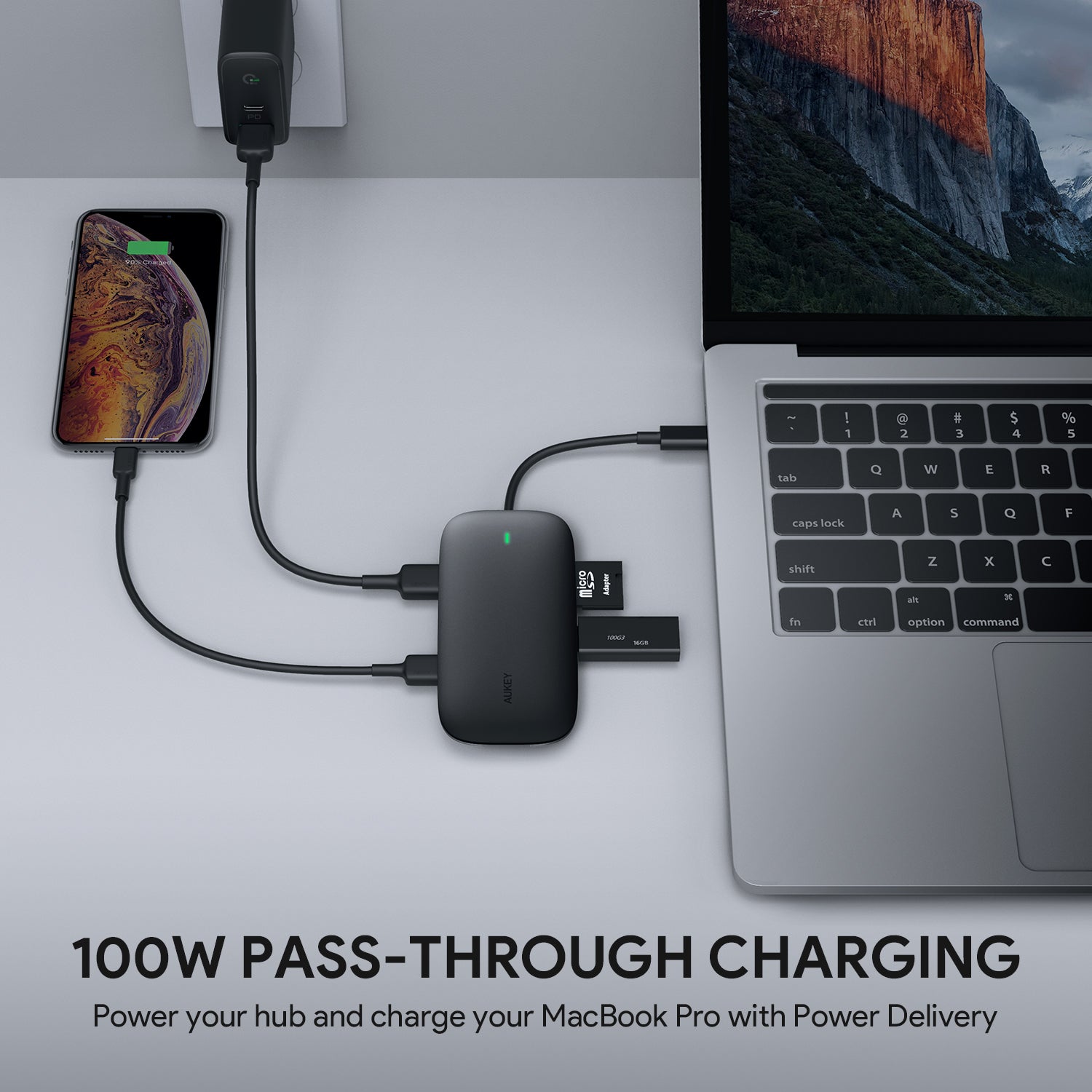 Aukey CB-C71 8 in 1 USB-C Hub