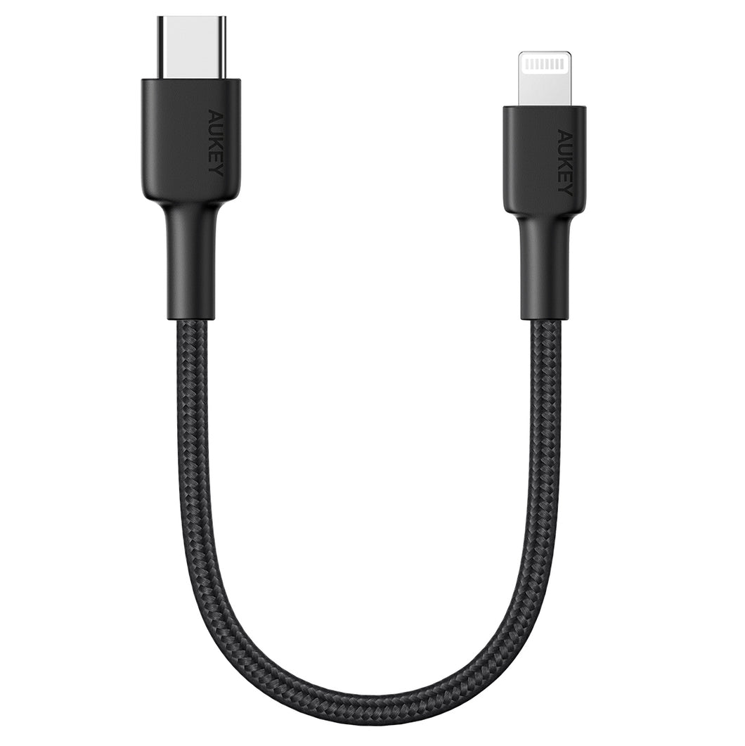 Aukey CB-CL12 0.18m Type-C to Lightning Nylon Cable