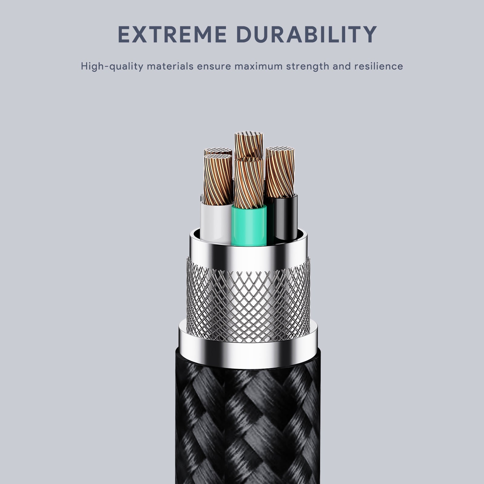 Aukey CB-MCC101/CB-MCC102 100W Nylon Braided USB C to C Cable with LCD Display (1/1.8m)