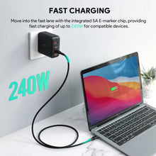 Load image into Gallery viewer, Aukey CB-SCC241/CB-SCC242 Circlet Blink 240W Silicone USB-C to USB-C Cable 1m/1.8m - Black
