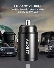 Load image into Gallery viewer, Aukey CC-A3 30W PD Dual Port Fast Car Charger
