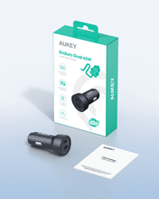 Load image into Gallery viewer, Aukey CC-Y23 Enduro Dual 65W 2-Port Car Charger - Black
