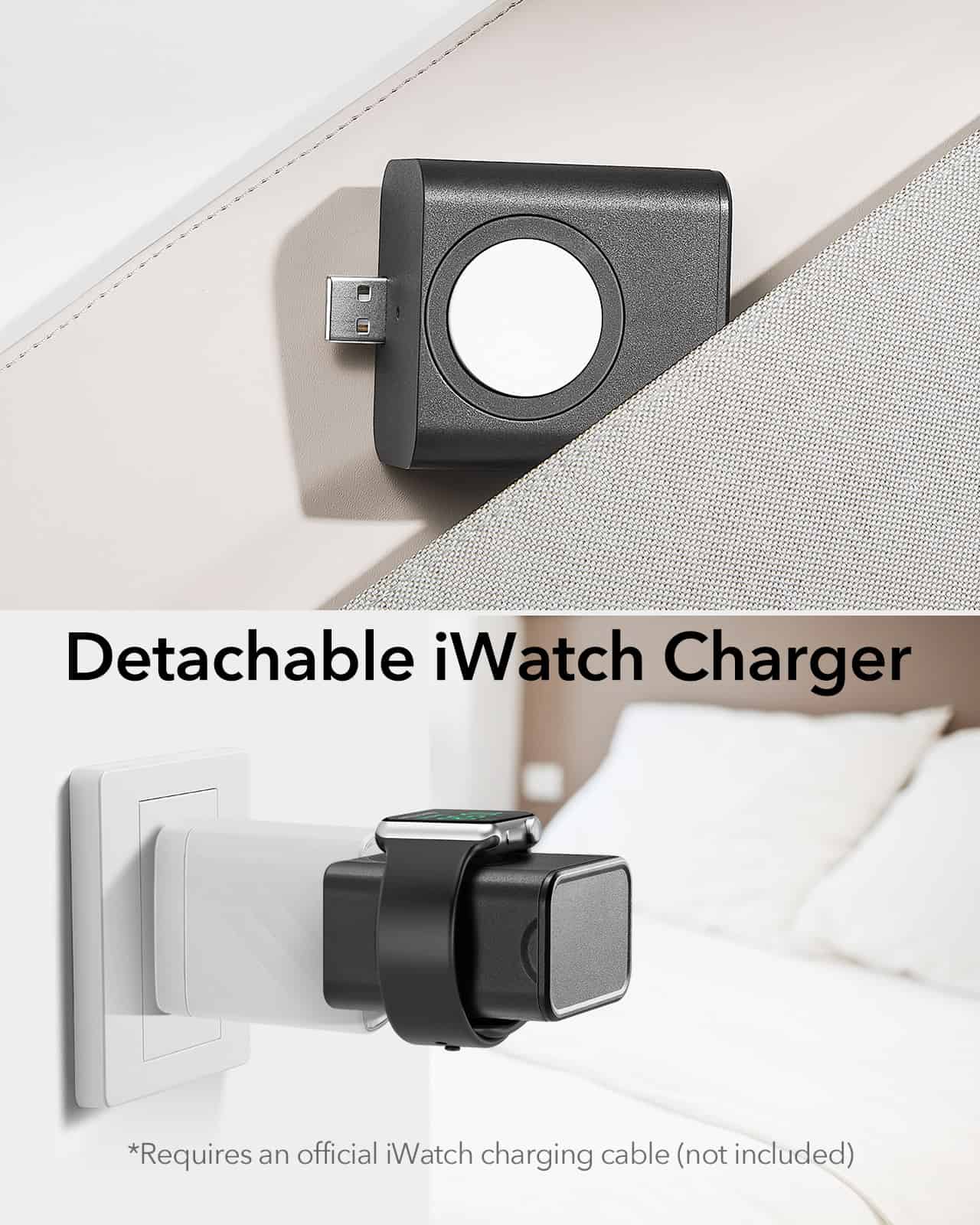 ESR Halolock Apple Watch Two-in-One Magnetic Wireless Charger