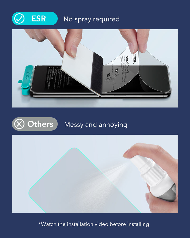 ESR 3pcs Liquid Skin Full-Coverage Screen Protectors for Samsung S22 / S22 Plus / S22 Ultra