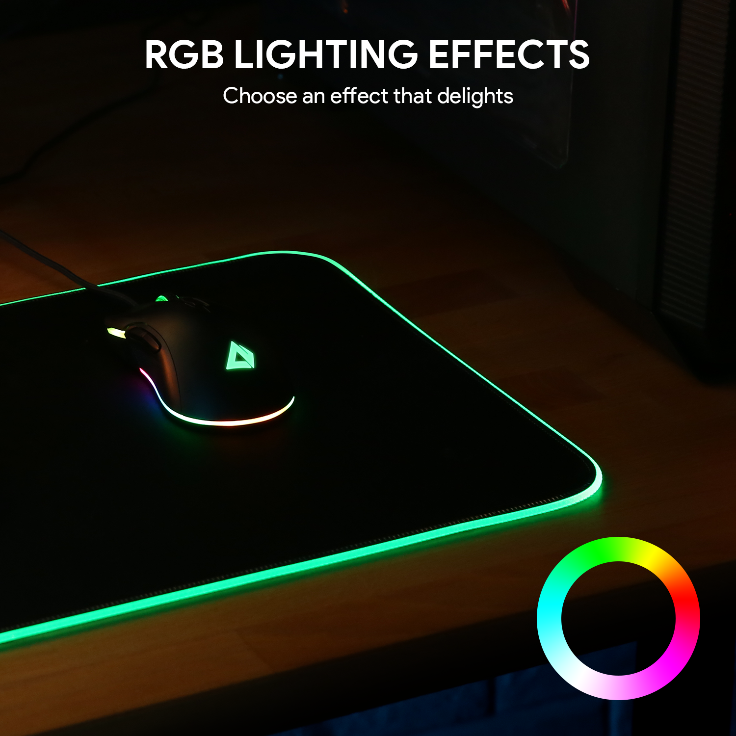 AUKEY KM-P6 Customisable RGB Large Gaming Mouse Pad Oversized (800mm x 300mm x 4mm)