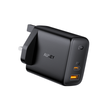 Load image into Gallery viewer, Aukey PA-B3 Omnia Mix 65W Dual-Port PD Wall Charger with GaNFast
