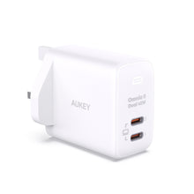 Load image into Gallery viewer, Aukey PA-B4T Omnia ll Dual-Port USB-C 45W PD Wall Charger with GaN Power Technology
