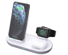 Load image into Gallery viewer, Aukey LC-A3 Aircore Series 3 in 1 Wireless Charging Station
