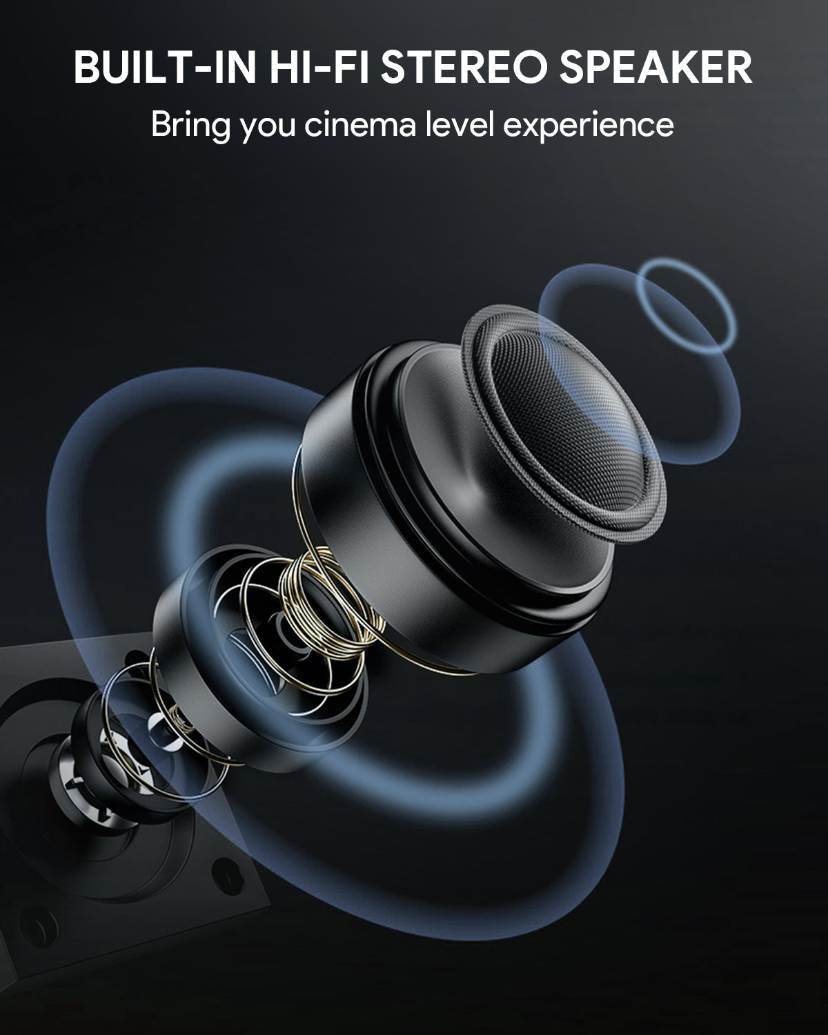 AUKEY RD-870S Cinex S Lite Full HD 1080P Wi-Fi LED Projector with Support Smartphone Screen Sync HDMI