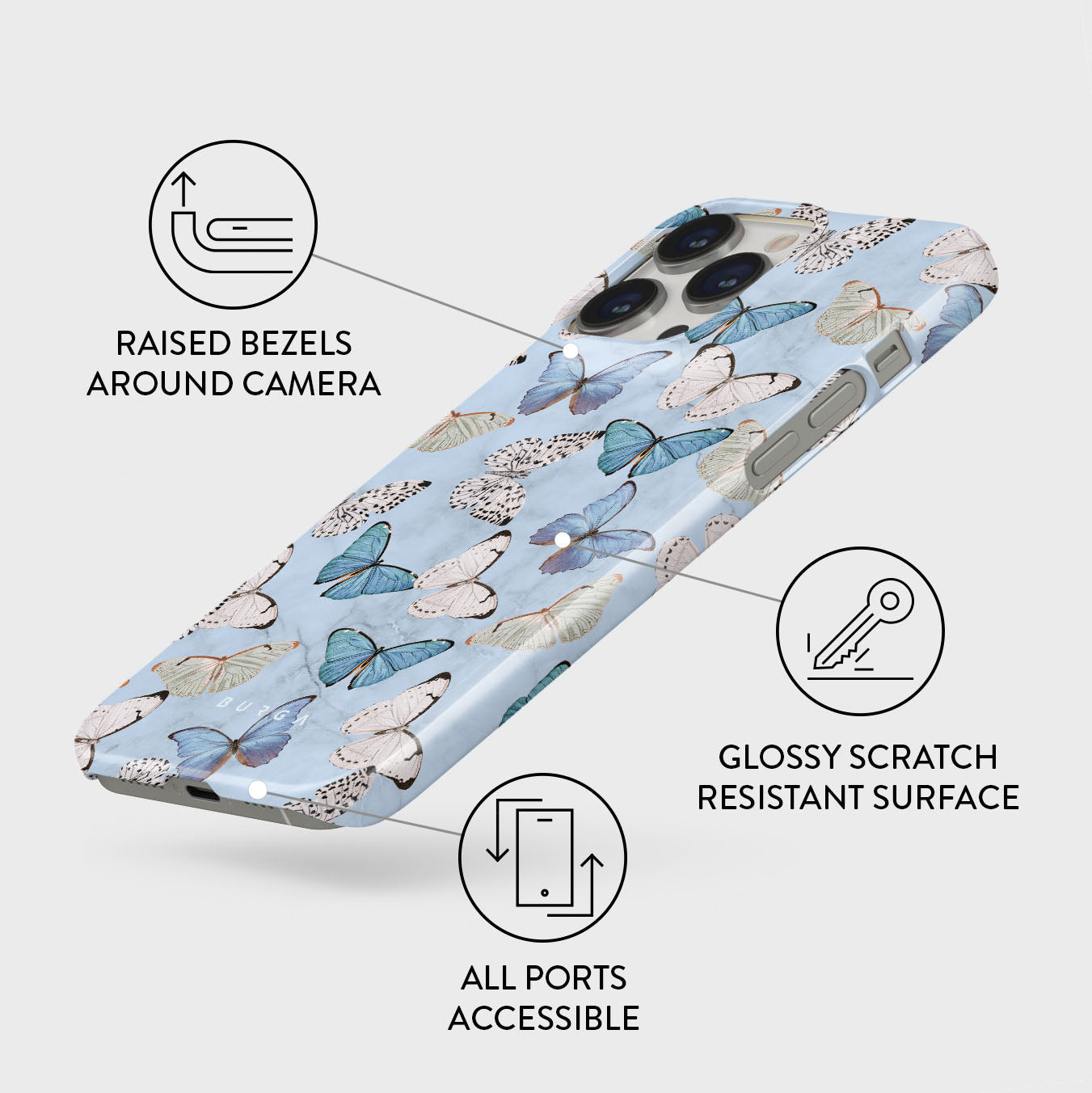 Burga Give me Butterflies Tough Magsafe Case for iPhone 14 Pro / 14 Pro Max