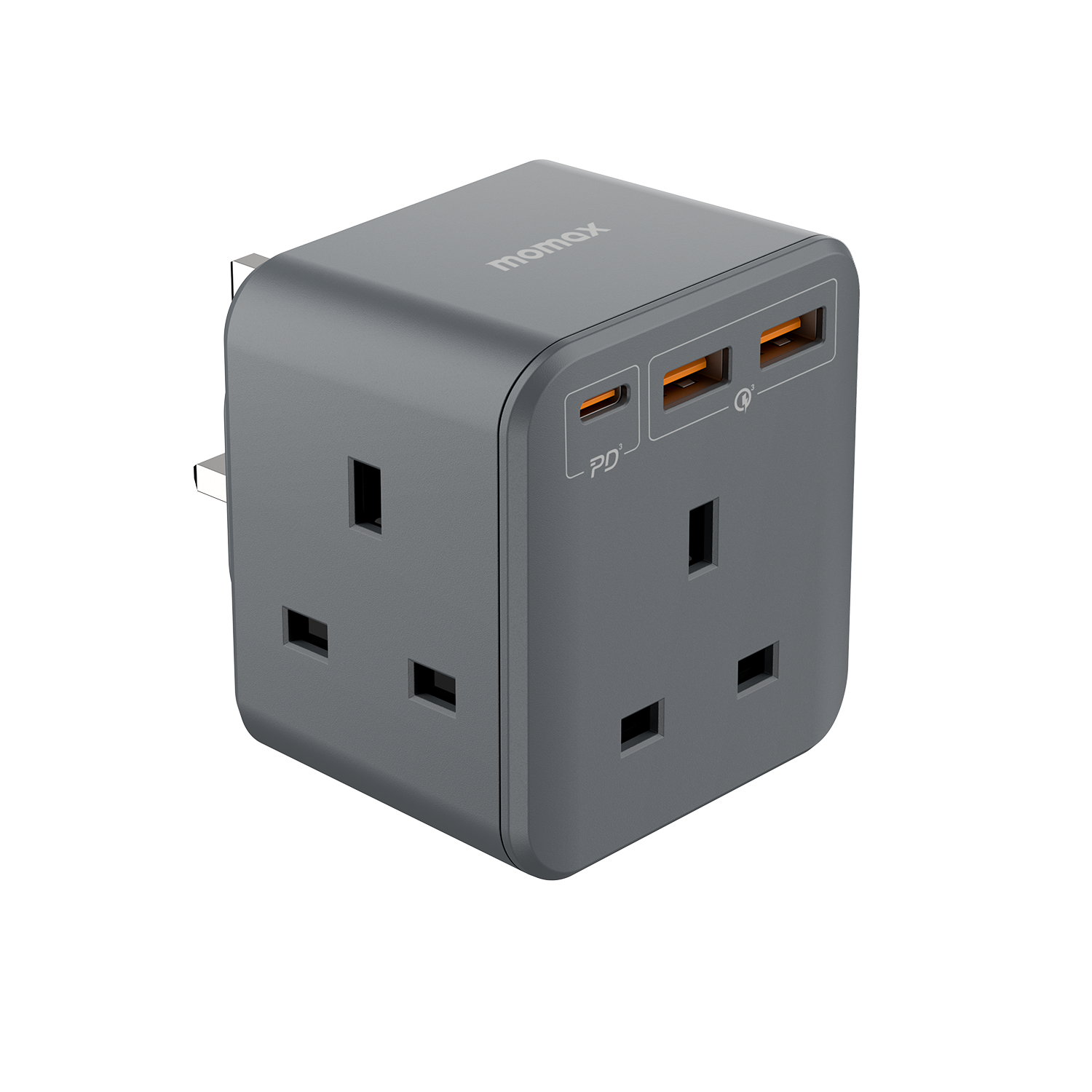 Momax US8 ONEPLUG 3-Outlet Cube Extension Socket with USB