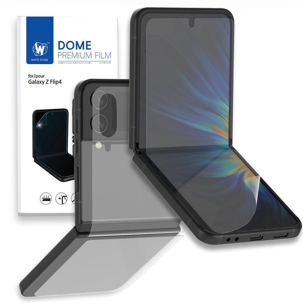 Whitestone Dome Premium Film Samsung Galaxy Z Flip 4 TPU Film Screen Protector with Hinge Cover Film