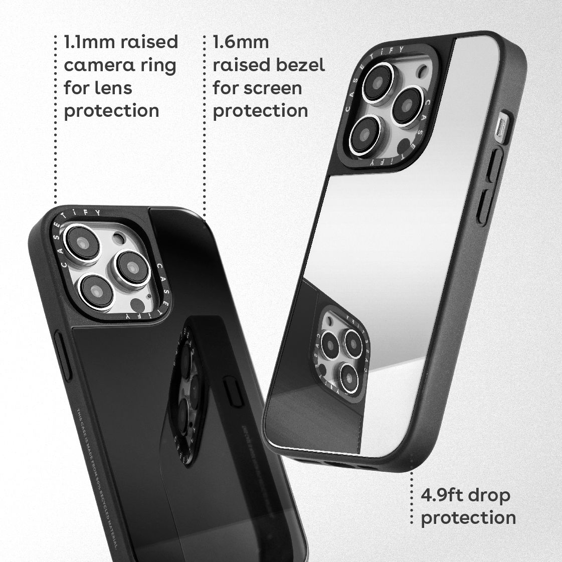 Casetify MagSafe Mirror Case for iPhone 14 Pro/ 14 Pro Max - BLVCK Evil Teddy