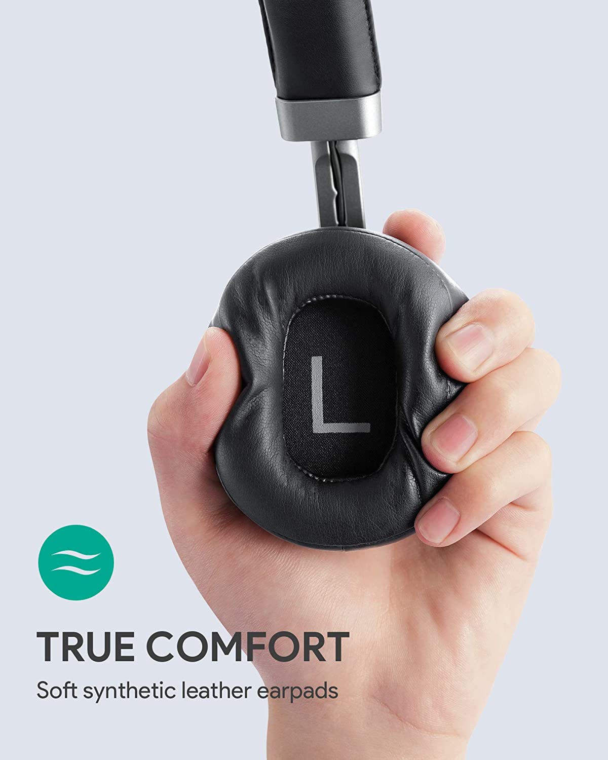 AUKEY EP-B52 Wireless Over-Ear Headphones with Microphones, Bluetooth 5, 25H Playtime, 40mm Dynamic Speaker Drivers